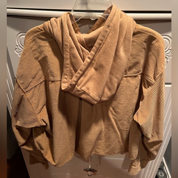 Cropped Tan Corduroy Jacket - Picture 2 of 3